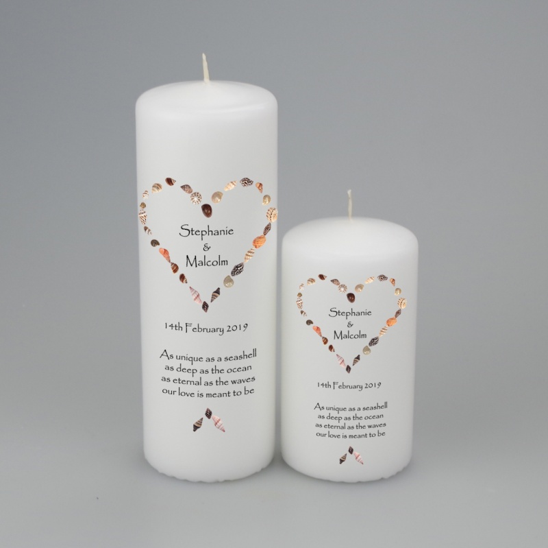 personalised unity wedding candles