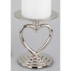 Pillar Candle holder with entwined hearts stem