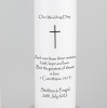 Personalised Unity Candle featuring a simple Cross