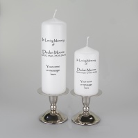 Memorial Candle simple but elegant for your own bespoke verse or message